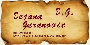 Dejana Guranović vizit kartica